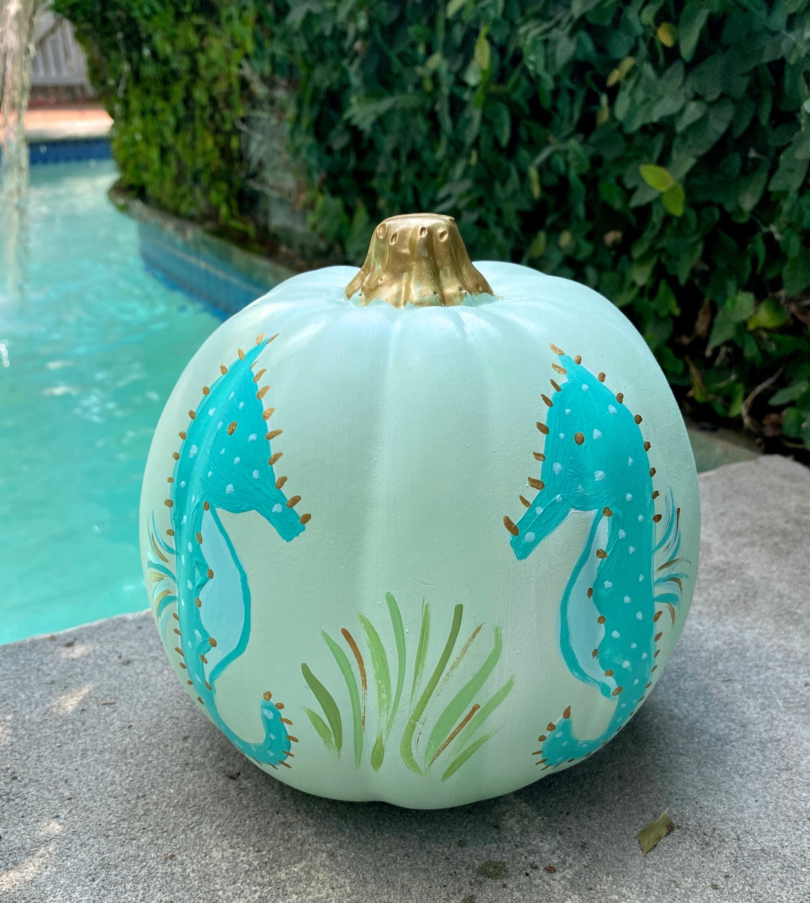 Small Coastal Painted Pumpkins - Thumbnail 3