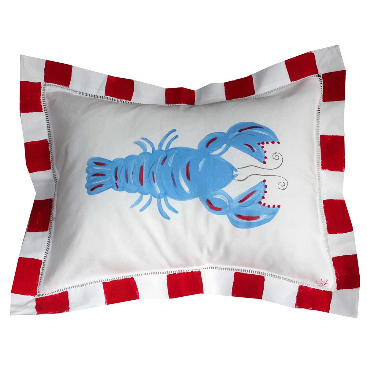 Nautical Lobster Linen Pillow