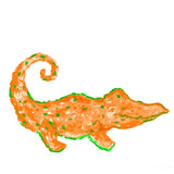 Orange Happy Alligator Tea Towel