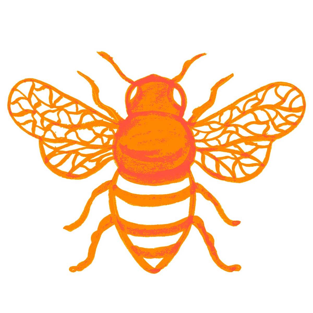 Orange Honey Bee Bib