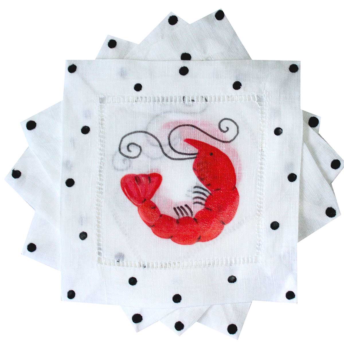 Shrimp Linen Cocktail Napkins