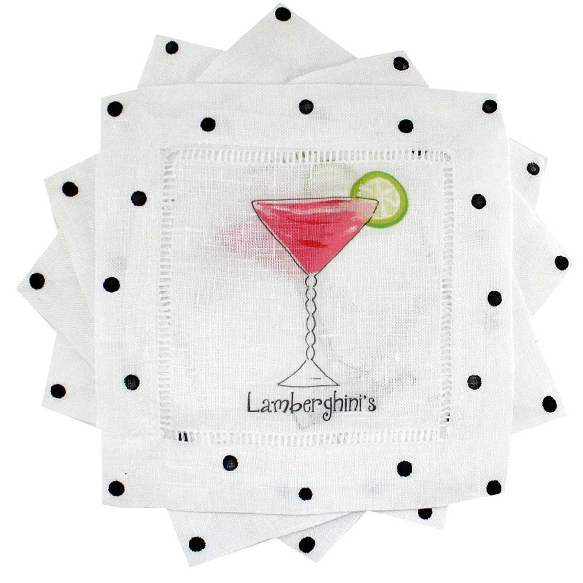 Pink Cosmo Linen Cocktail Napkins