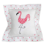 Pink Flamingo Linen Pillow
