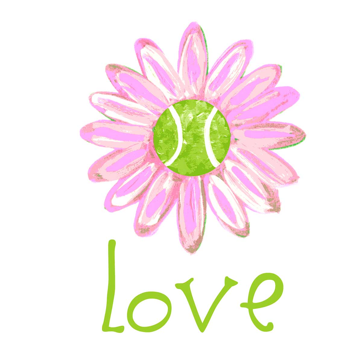 Tennis Love Daisy Tea Towel - Thumbnail 3