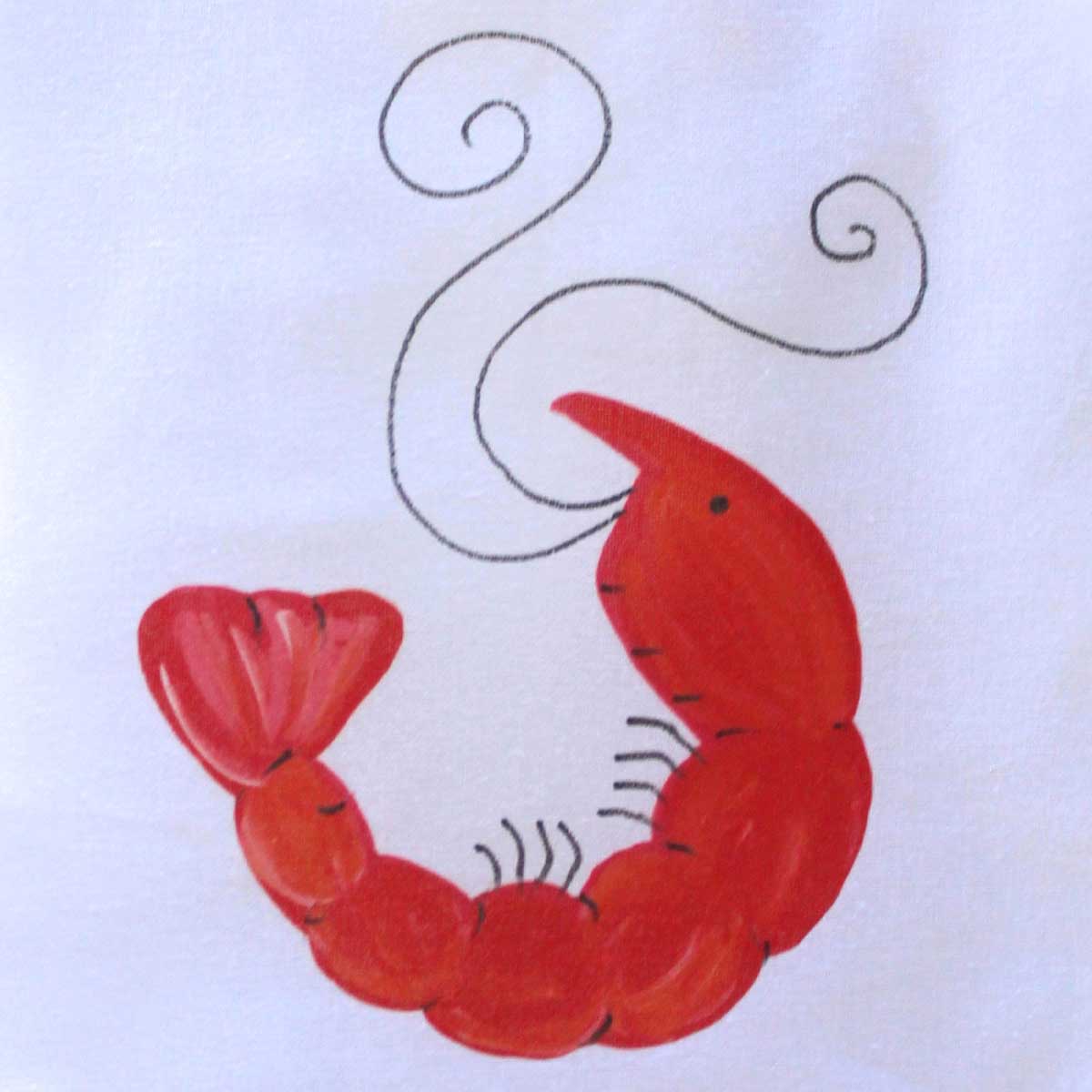 Whimsical Shrimp Kitchen Towel - Thumbnail 4