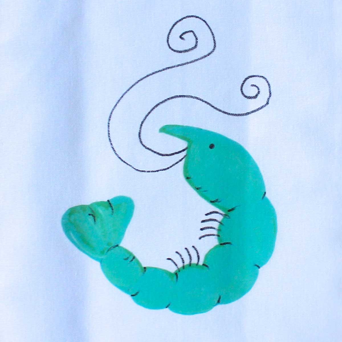 Whimsical Shrimp Kitchen Towel - Thumbnail 2