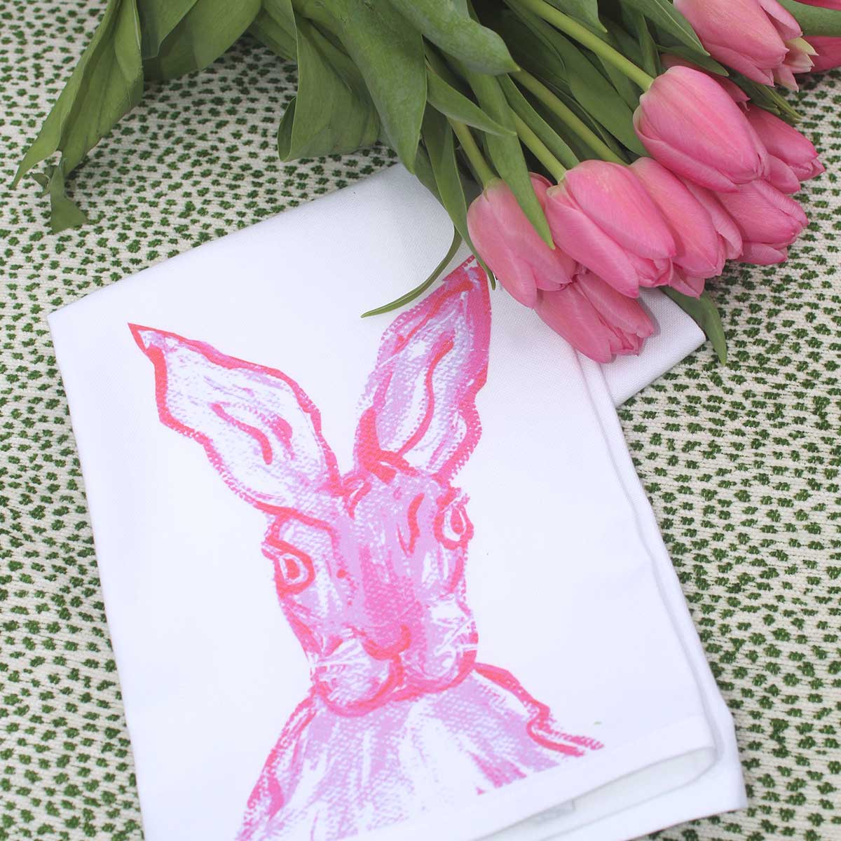 Spring Rabbit Tea Towel - Thumbnail 3