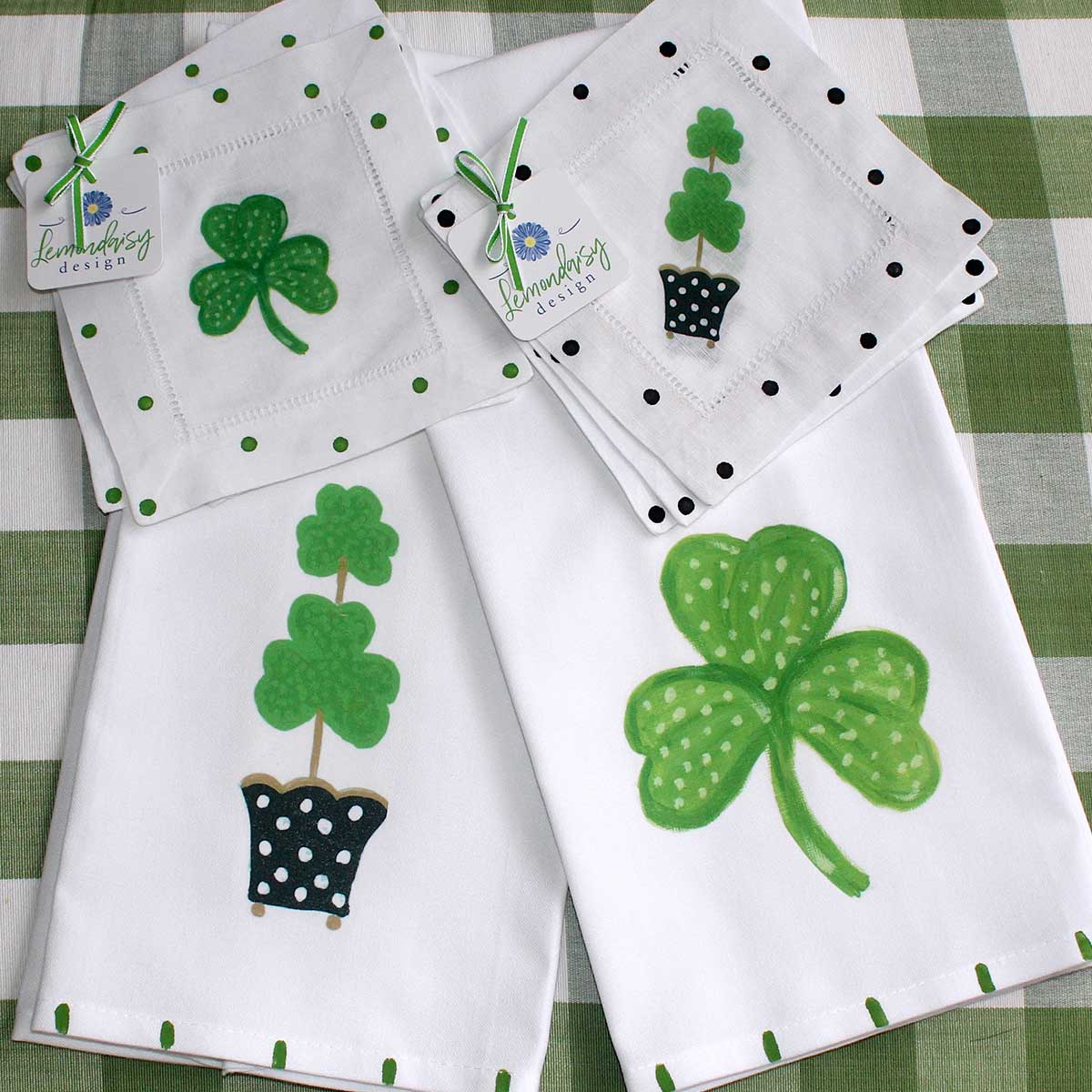 Shamrock Topiary Kitchen Towel - Thumbnail 4
