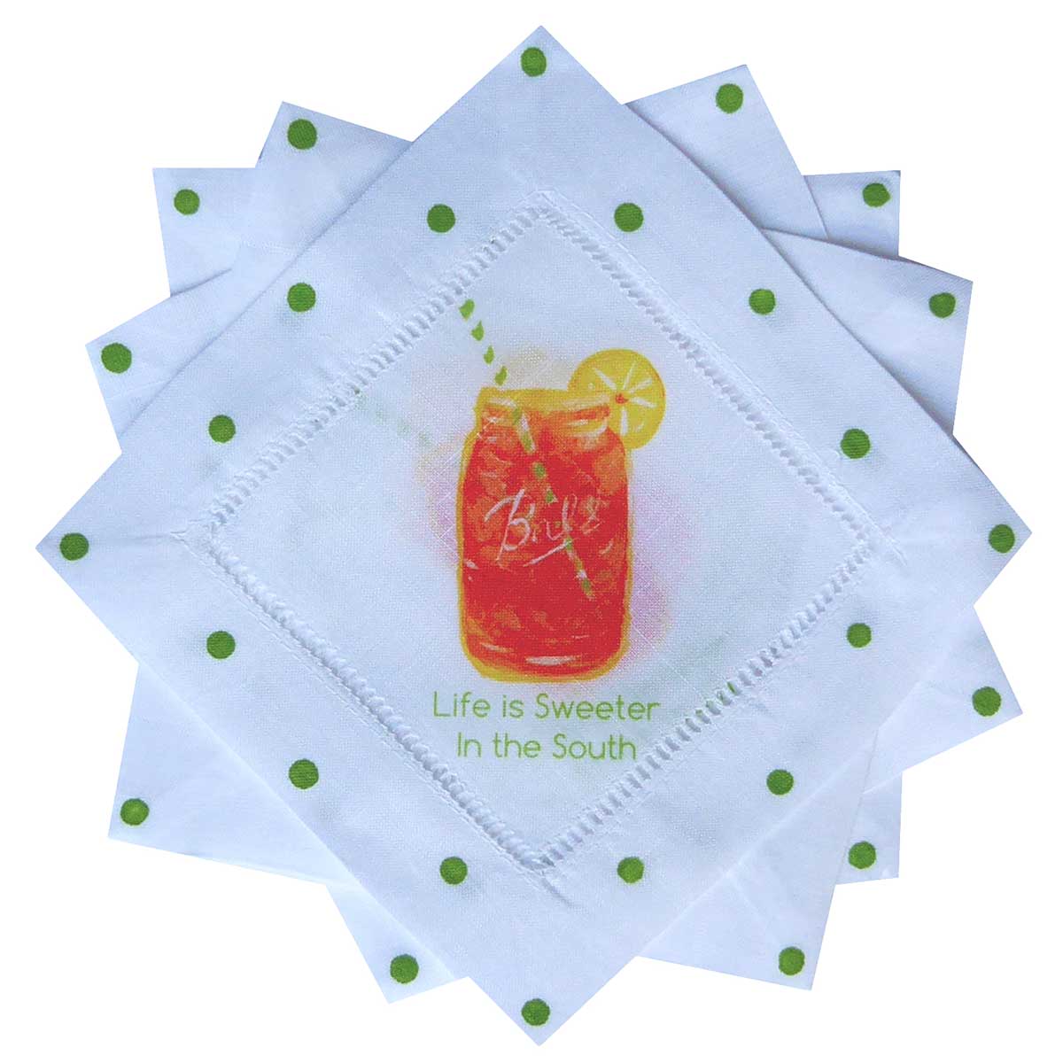 Sweet Tea Linen Cocktail Napkins