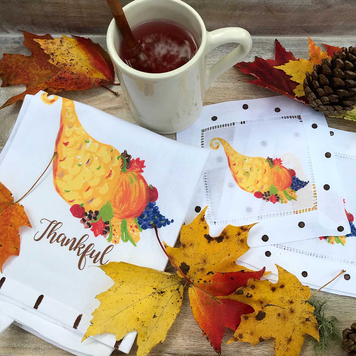 Thanksgiving Cornucopia Kitchen Towel - Thumbnail 2