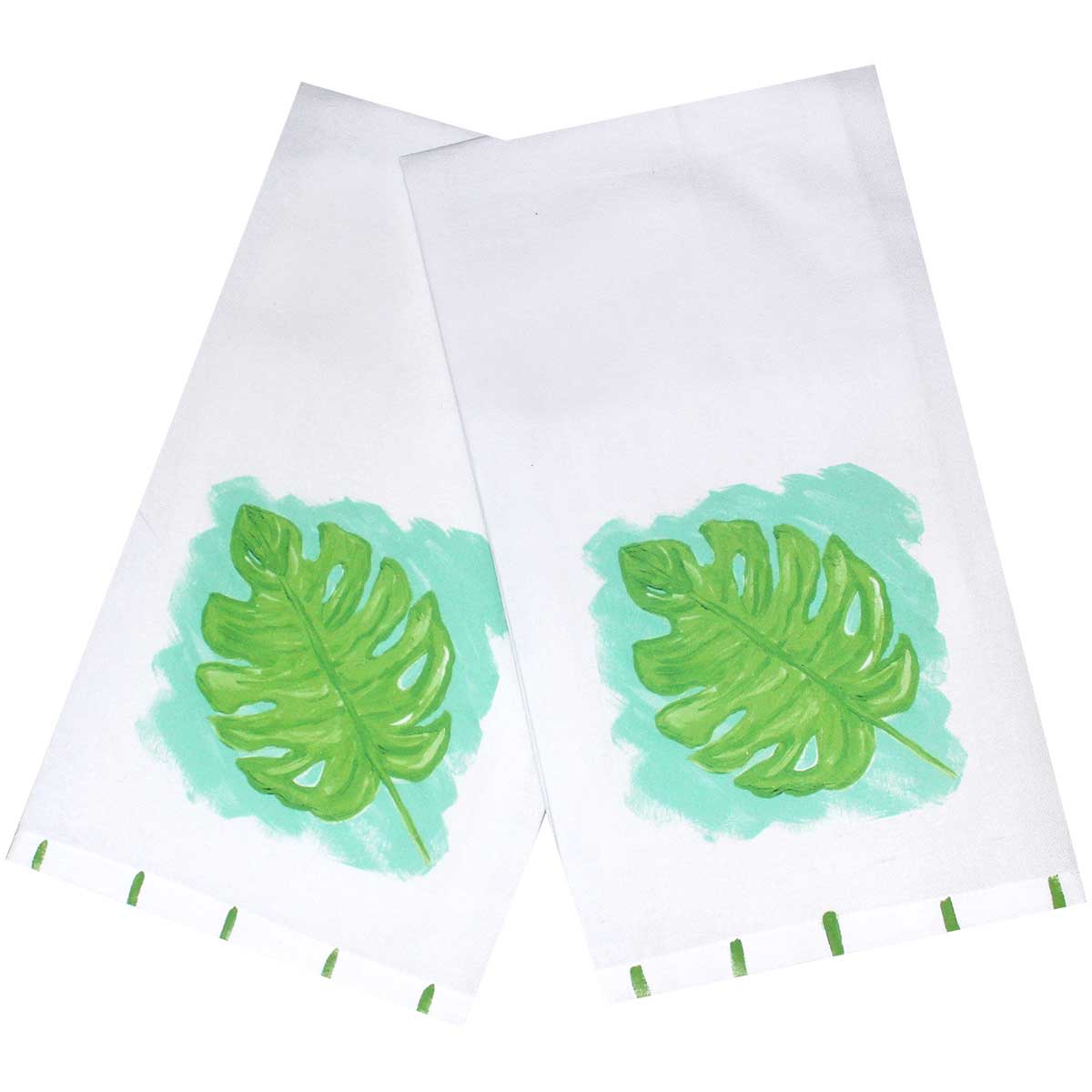 Tropical Monstera Leaf Tea Towel