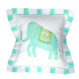 Turquoise Elephant Pillow