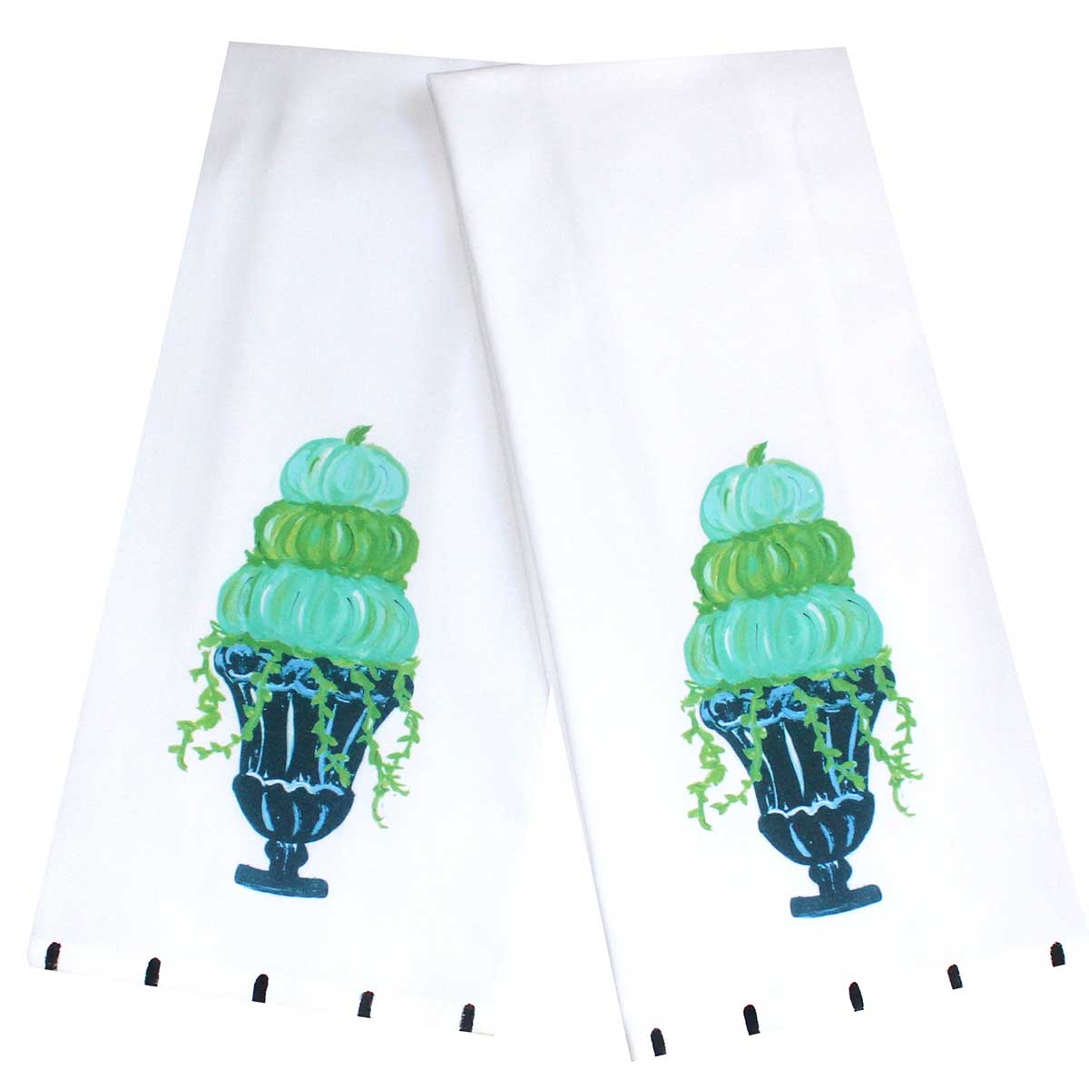 Pumpkin Topiary Tea Towel