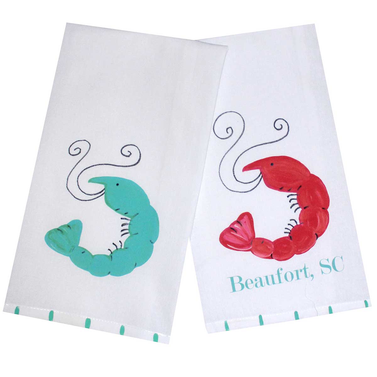 Whimsical Shrimp Kitchen Towel