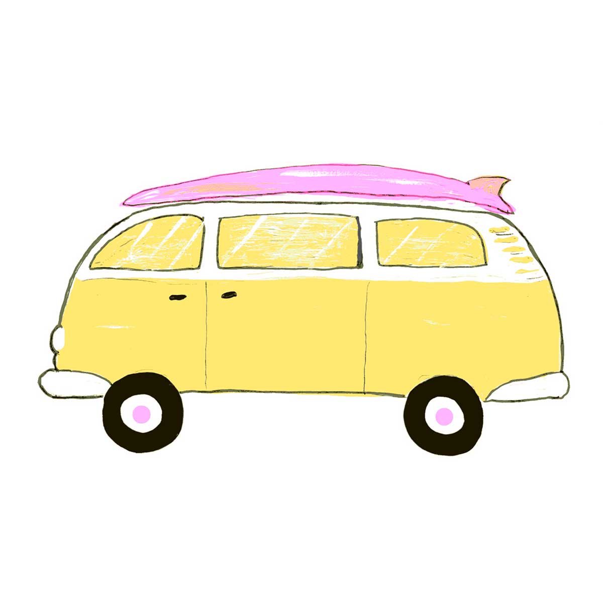 Yellow VW Surf Van Creeper