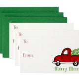 Red Christmas Truck Gift Enclosure Card Set