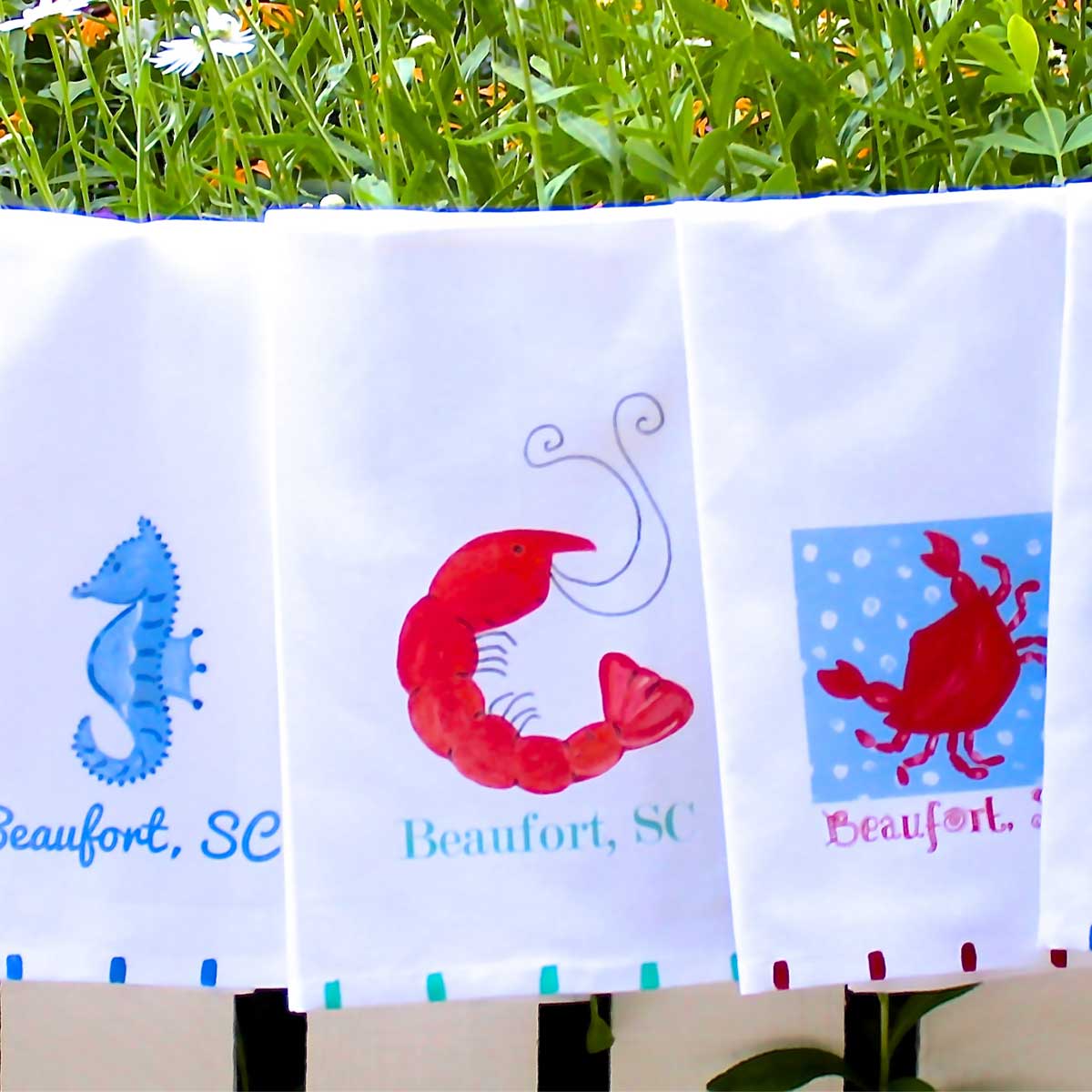 Whimsical Shrimp Kitchen Towel - Thumbnail 5