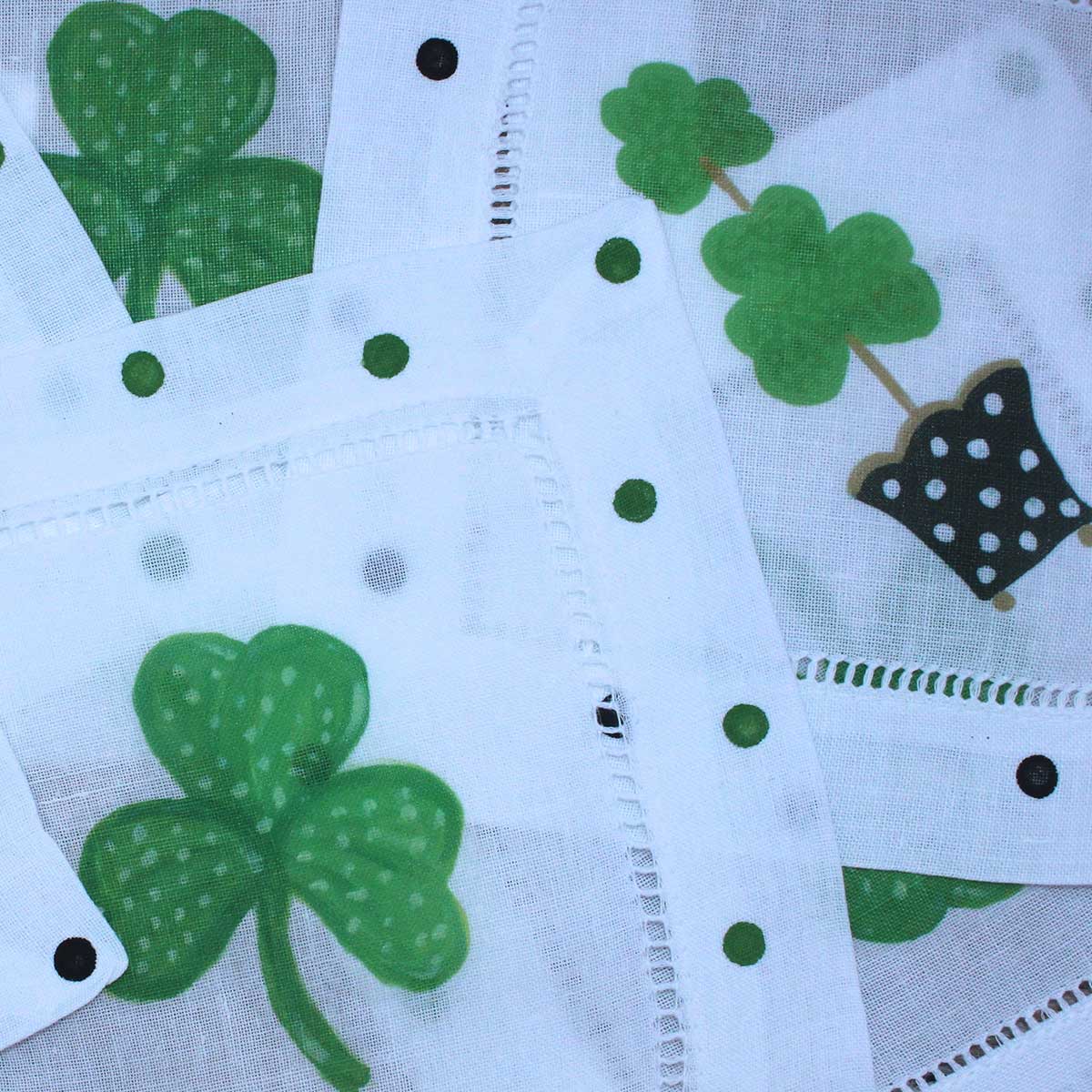 St. Patrick's Day Shamrock Cocktail Napkins - Thumbnail 3